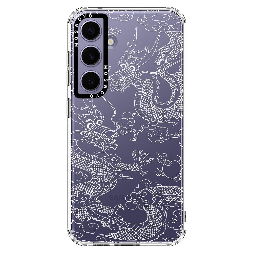 White Dragon Phone Case - Samsung Galaxy S24 Case - MOSNOVO