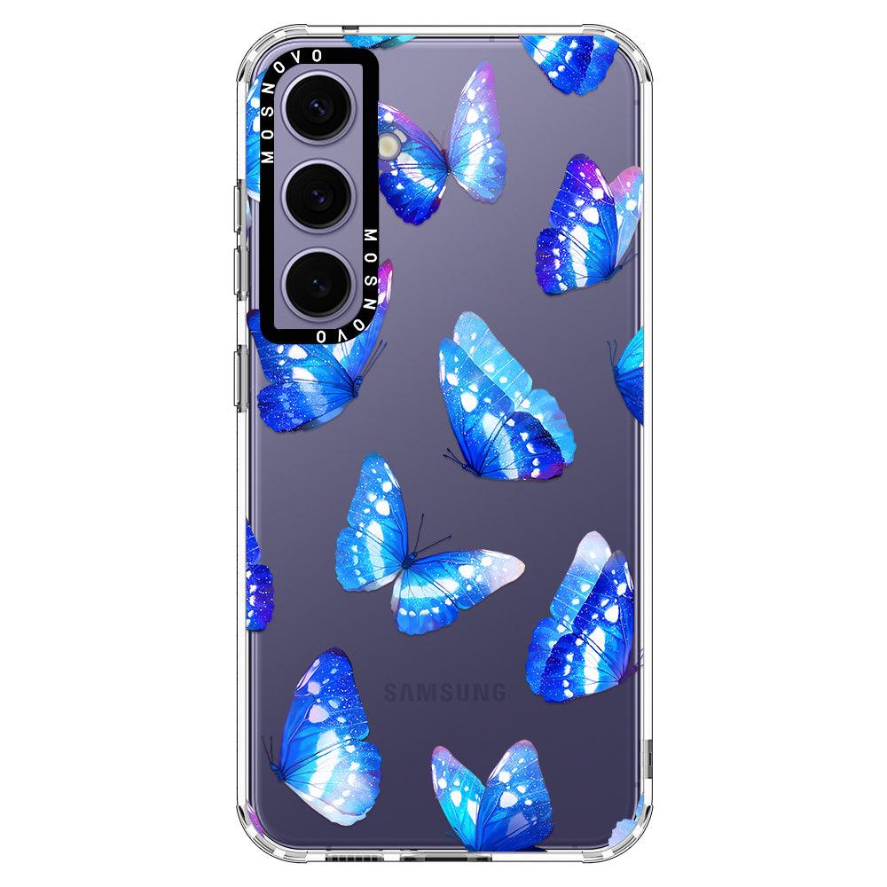 Blue Butterflies Phone Case - Samsung Galaxy S24 Case - MOSNOVO