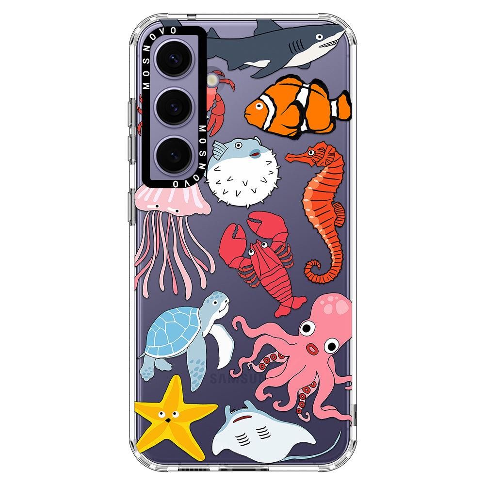 Cute Sea Animal Phone Case - Samsung Galaxy S24 Case - MOSNOVO