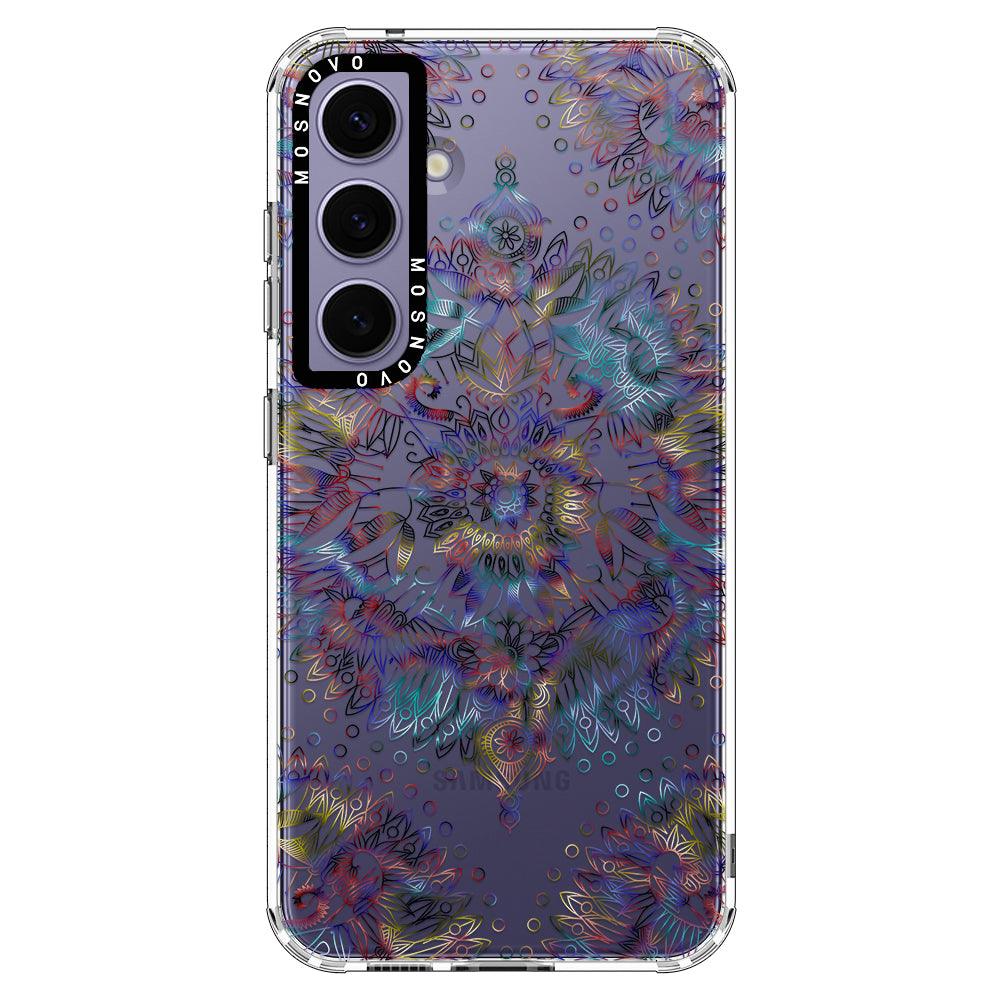 Rainbow Mandala Phone Case - Samsung Galaxy S24 Case - MOSNOVO