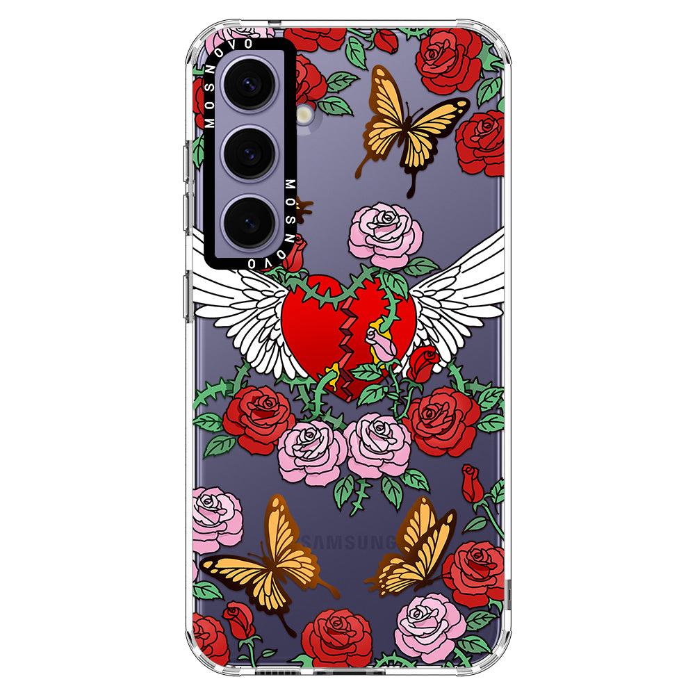 Wing Heart Phone Case - Samsung Galaxy S24 Plus Case - MOSNOVO