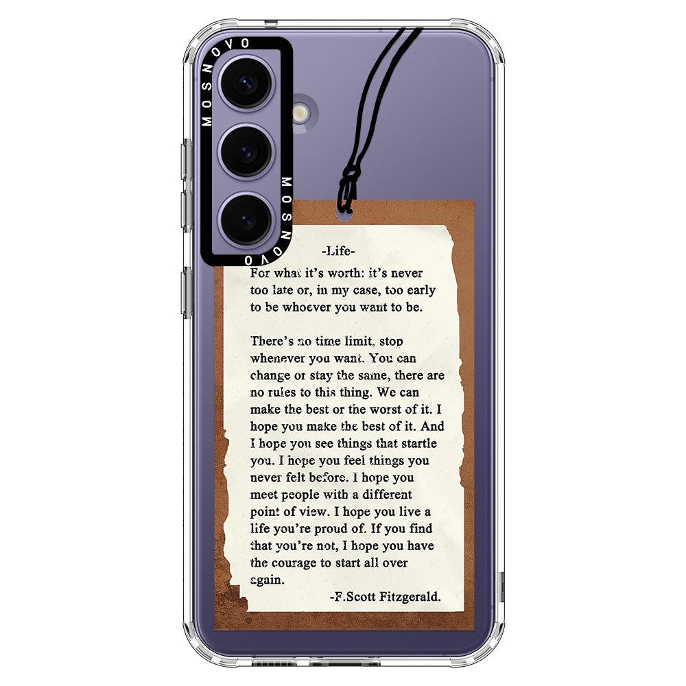 Life Quote Phone Case - Samsung Galaxy S24 Plus Case - MOSNOVO