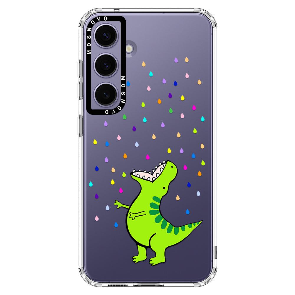 Rainbow Dinosaur Phone Case - Samsung Galaxy S24 Plus Case - MOSNOVO