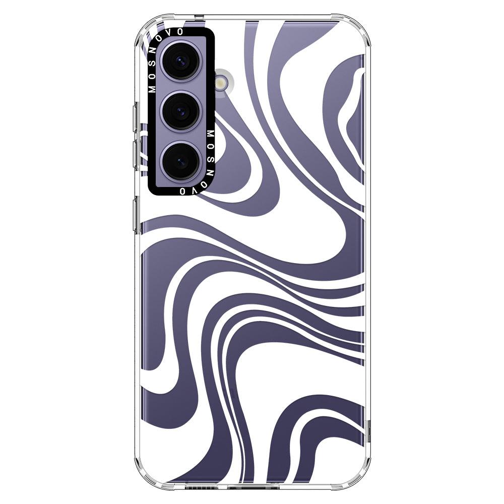 White Swirl Phone Case - Samsung Galaxy S24 Plus Case - MOSNOVO