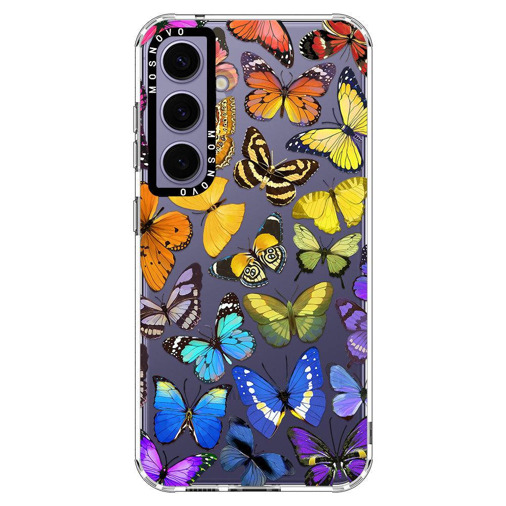 Rainbow Butterfly Phone Case - Samsung Galaxy S24 Case - MOSNOVO