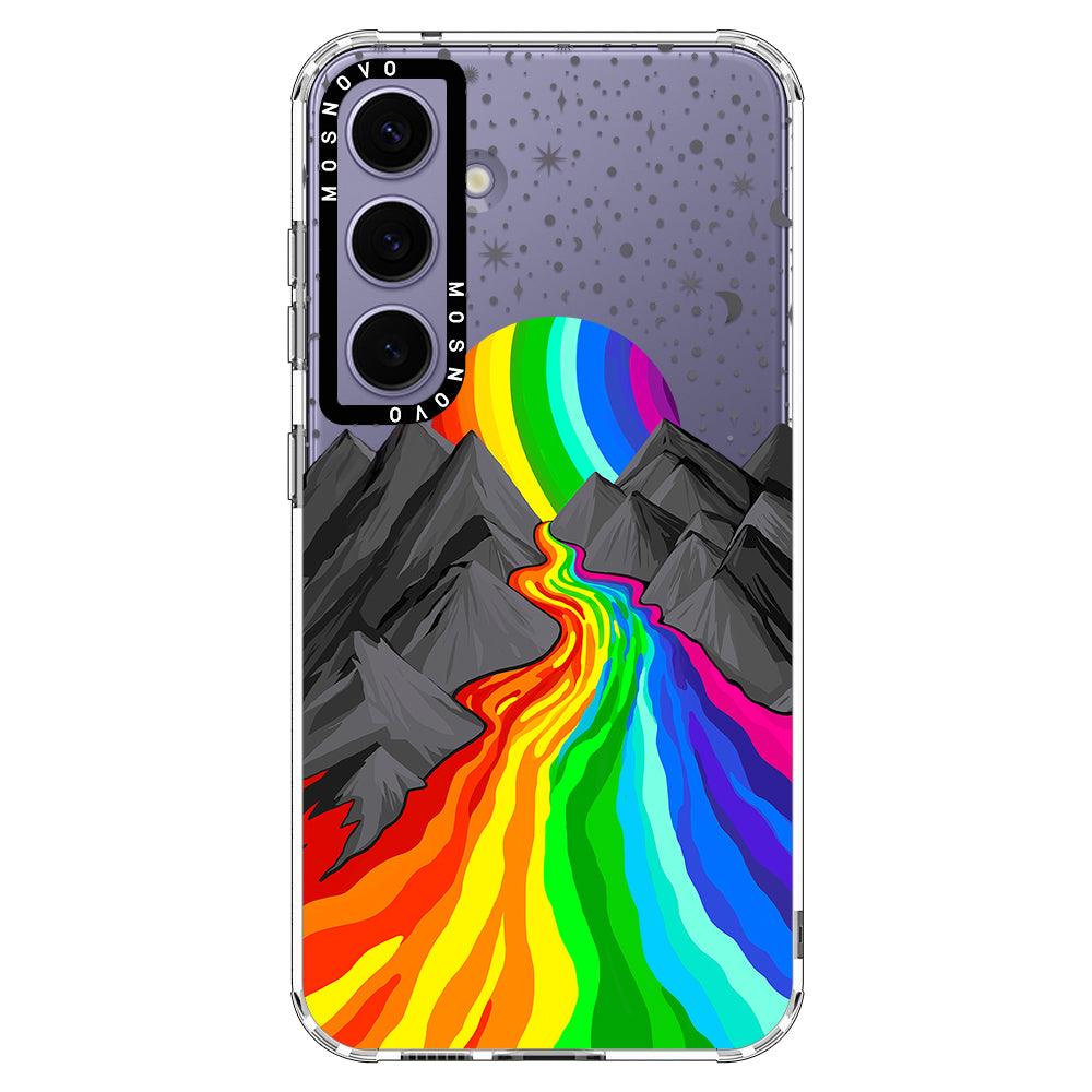 Rainbow Volcano Phone Case - Samsung Galaxy S24 Case - MOSNOVO