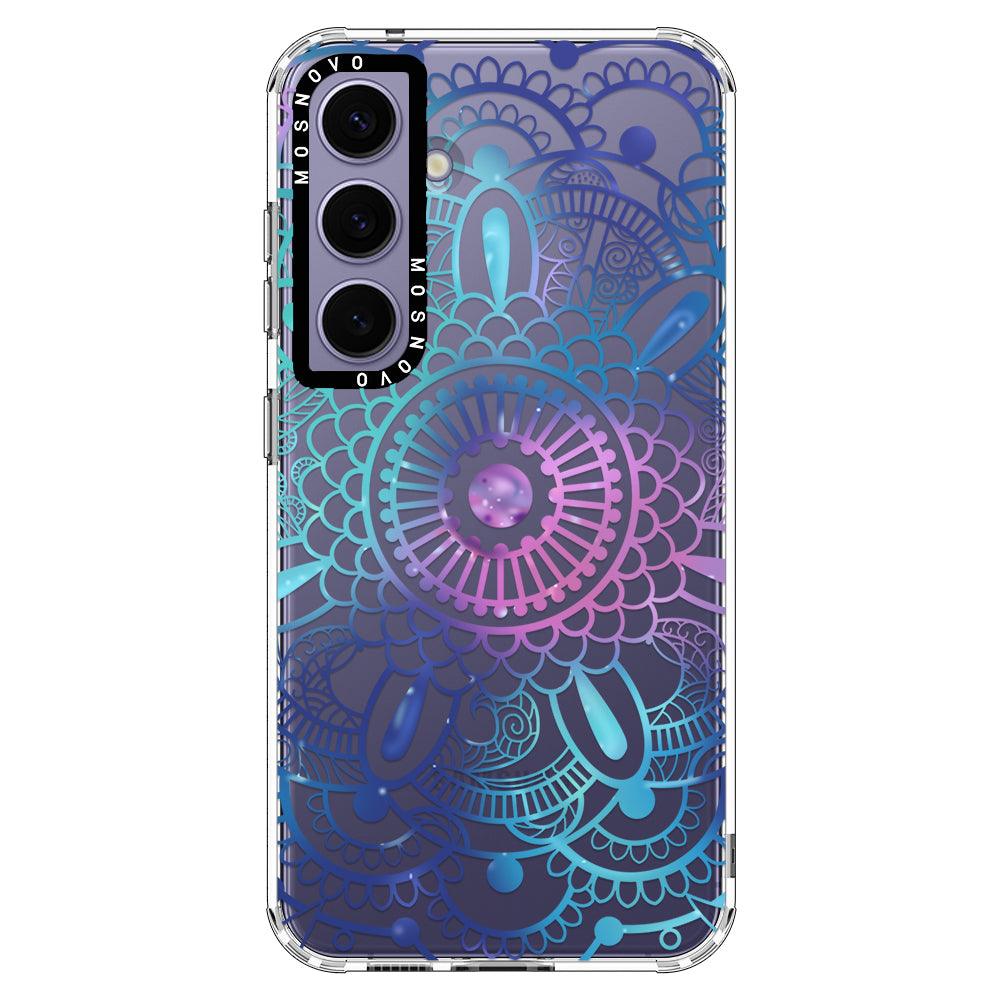 Violet Blue Mandala Phone Case - Samsung Galaxy S24 Plus Case - MOSNOVO