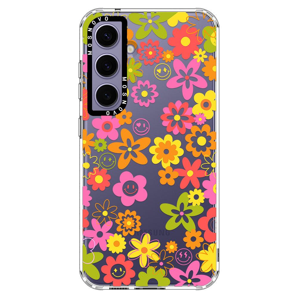 70's Groovy Floral Phone Case - Samsung Galaxy S24 Plus Case