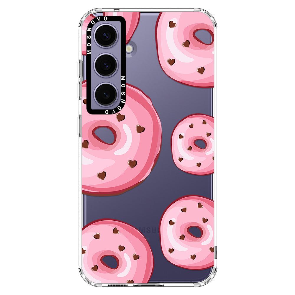 Pink Donuts Phone Case - Samsung Galaxy S24 Case - MOSNOVO