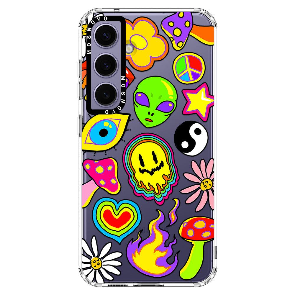 Hippie Sticker Phone Case - Samsung Galaxy S24 Case - MOSNOVO