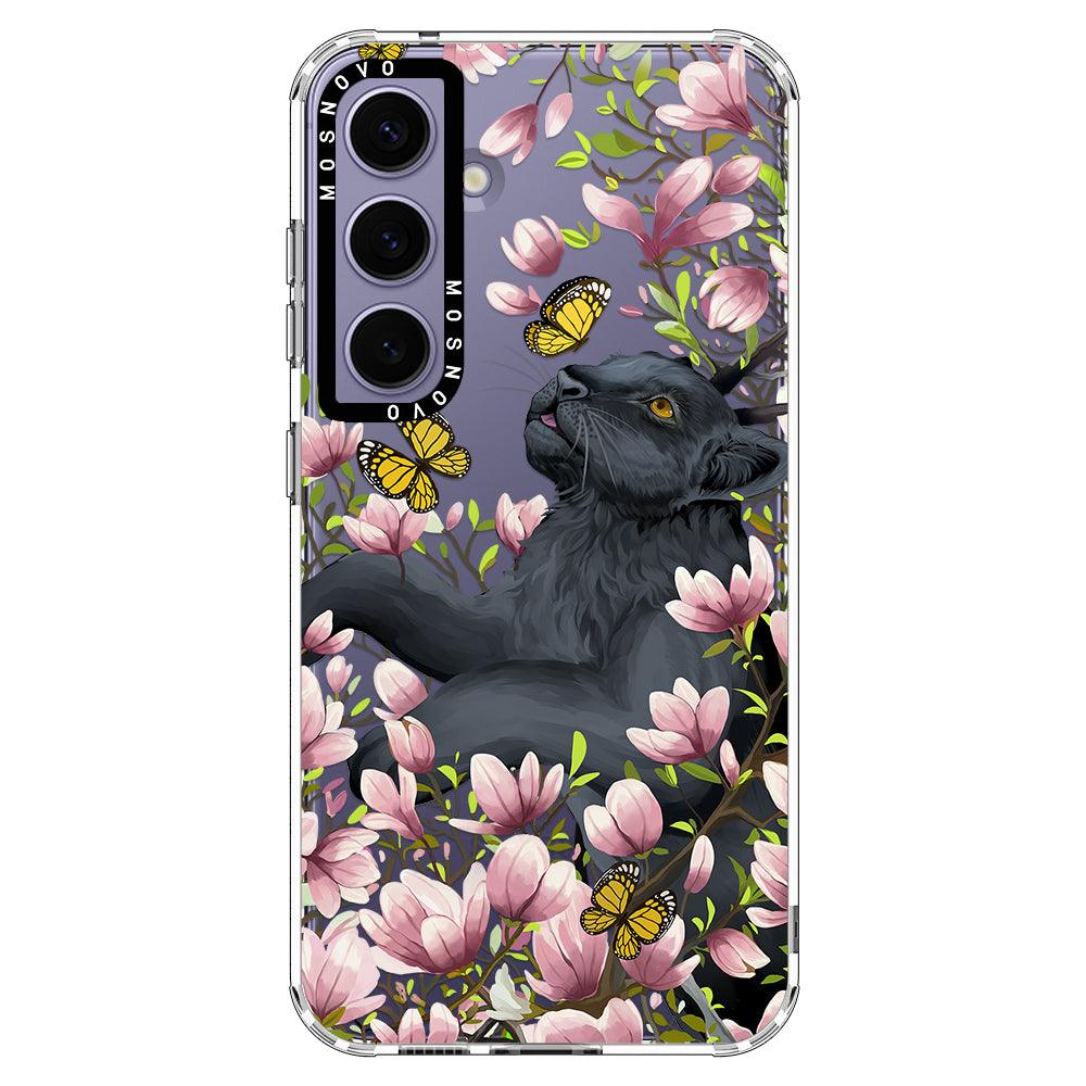 Black Panther Garden Phone Case - Samsung Galaxy S24 Case - MOSNOVO