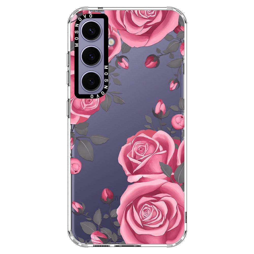 Viva Magenta Flower Phone Case - Samsung Galaxy S24 Plus Case - MOSNOVO