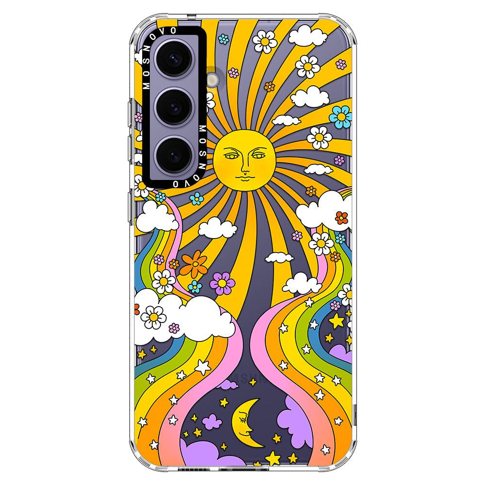 70's Psychedelic Groovy Art Phone Case - Samsung Galaxy S24 Case - MOSNOVO