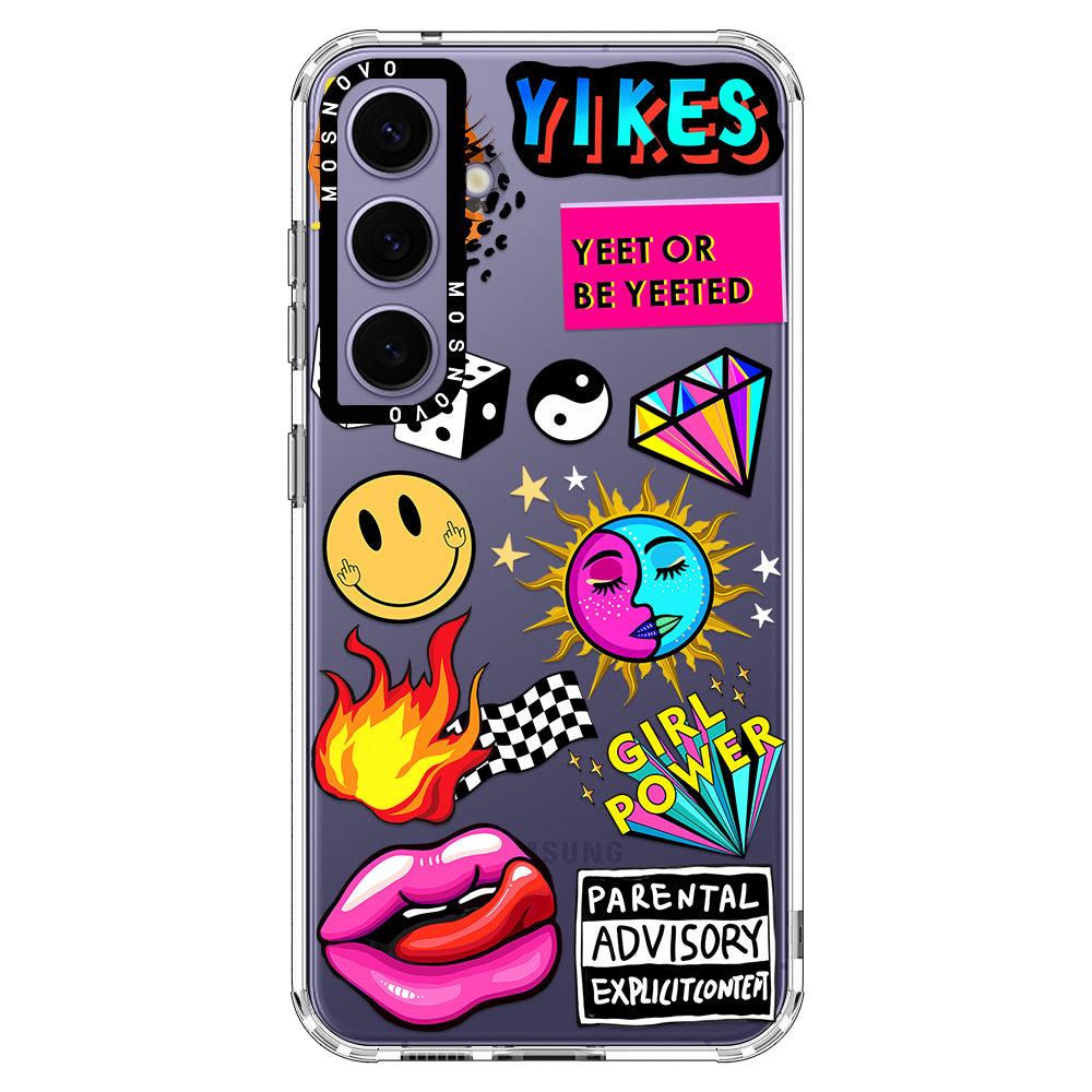 Funky Stickers Phone Case - Samsung Galaxy S24 Case - MOSNOVO