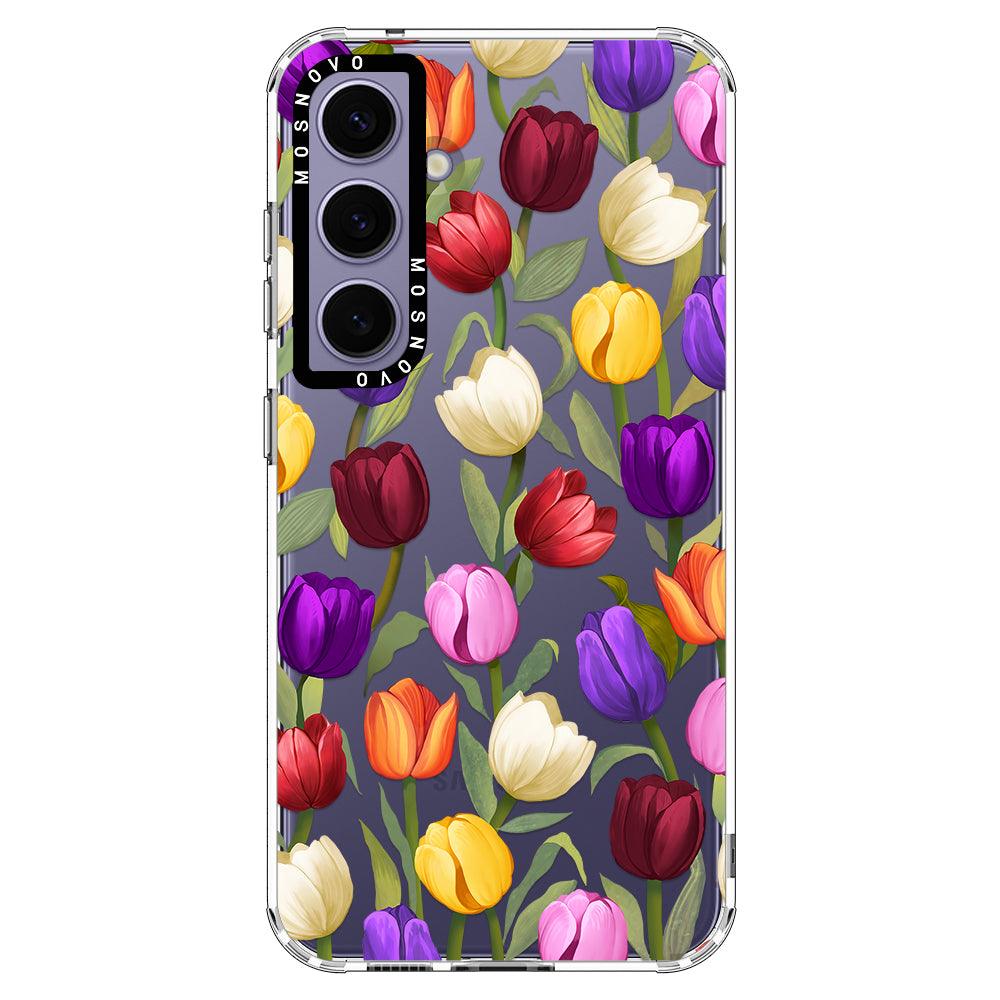 Colorful Tulips Phone Case - Samsung Galaxy S24 Plus Case - MOSNOVO