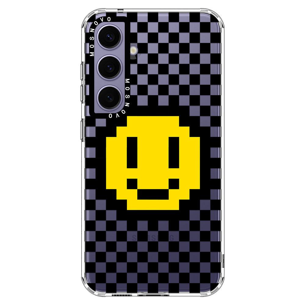 Smile Checkered Phone Case - Samsung Galaxy S24 Case