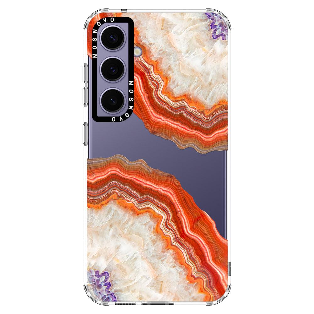 Red Agate Phone Case - Samsung Galaxy S24 Plus Case - MOSNOVO