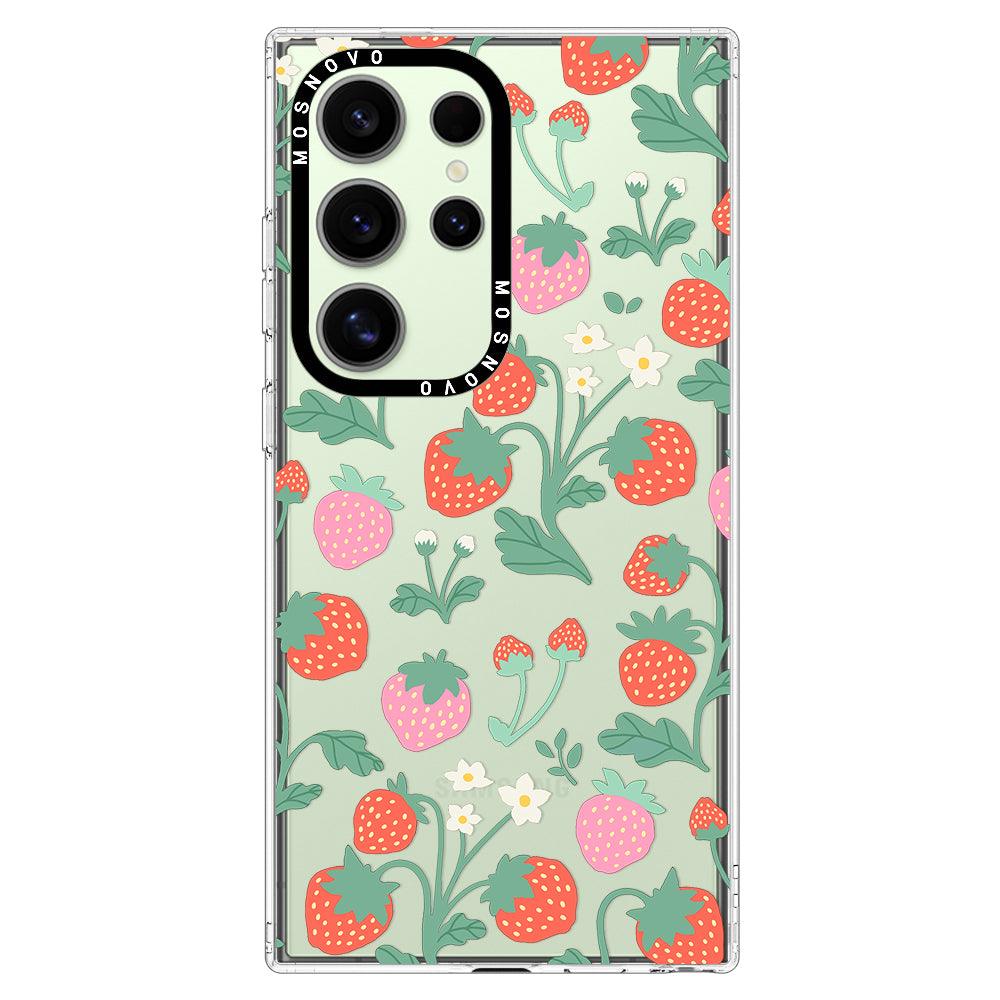 Strawberry Garden Phone Case - Samsung Galaxy S24 Ultra Case - MOSNOVO