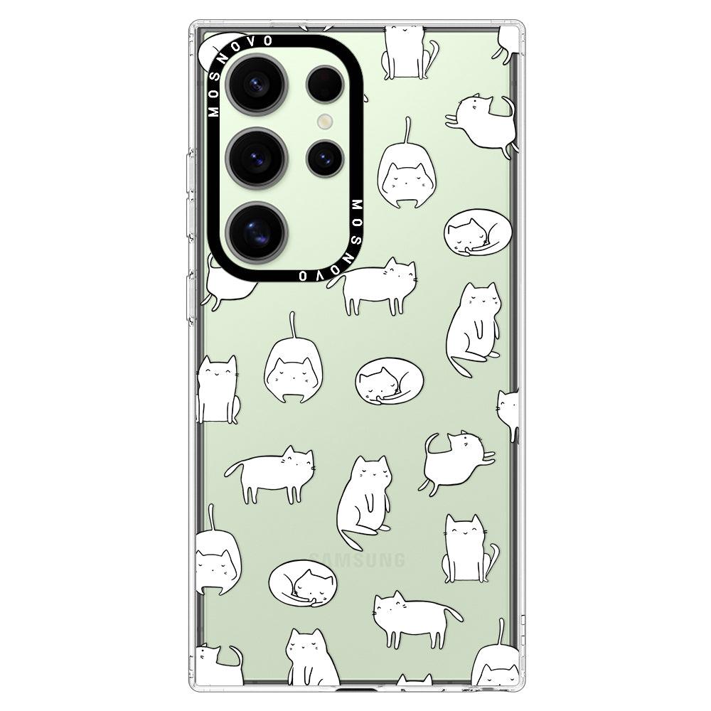 Kawaii Cat Phone Case - Samsung Galaxy S24 Ultra Case - MOSNOVO