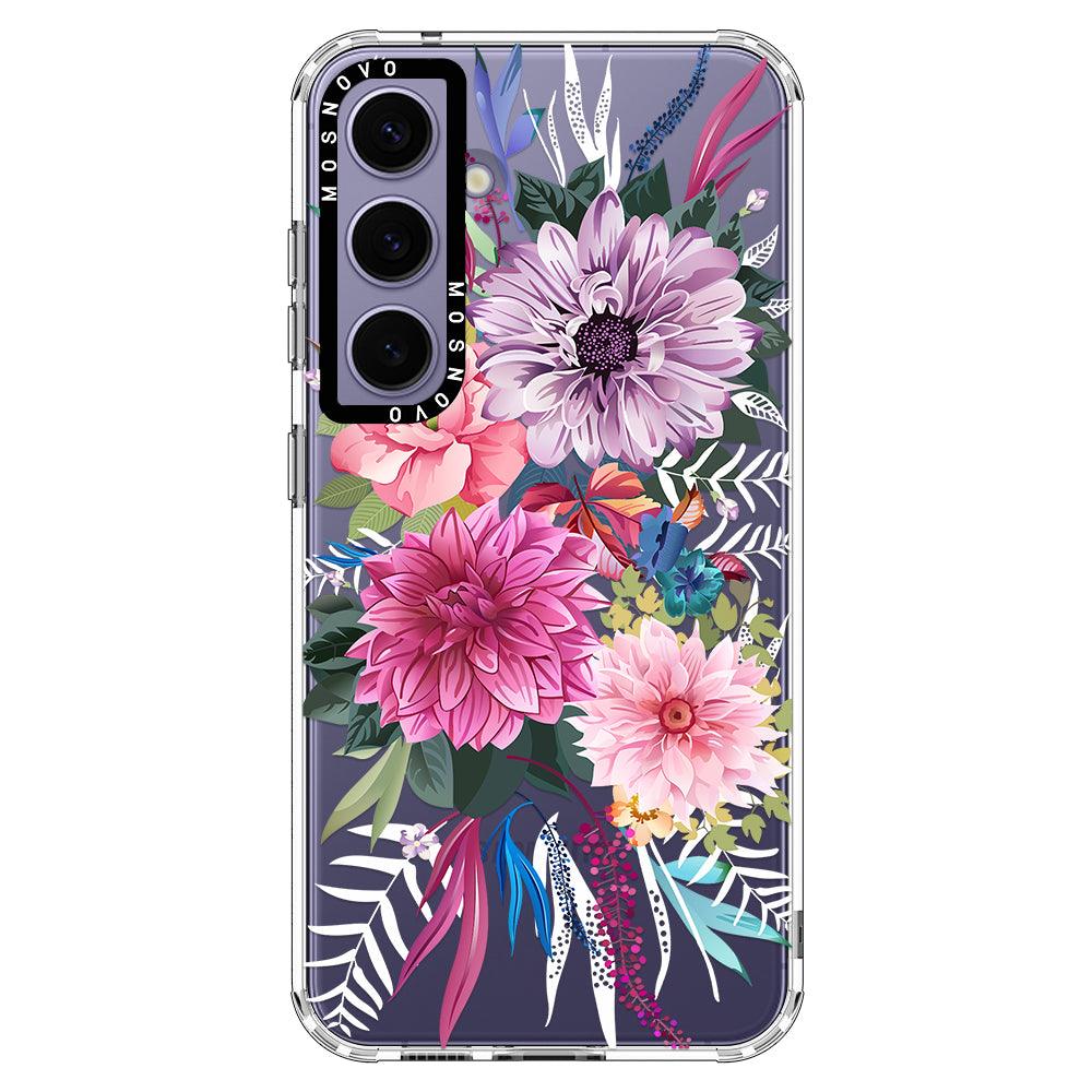 Dahlia Bloom Phone Case - Samsung Galaxy S24 Case - MOSNOVO