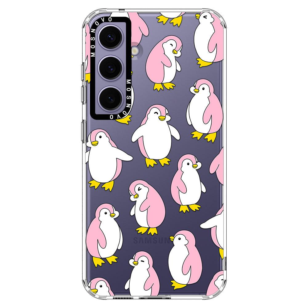 Pink Penguins Phone Case - Samsung Galaxy S24 Plus Case