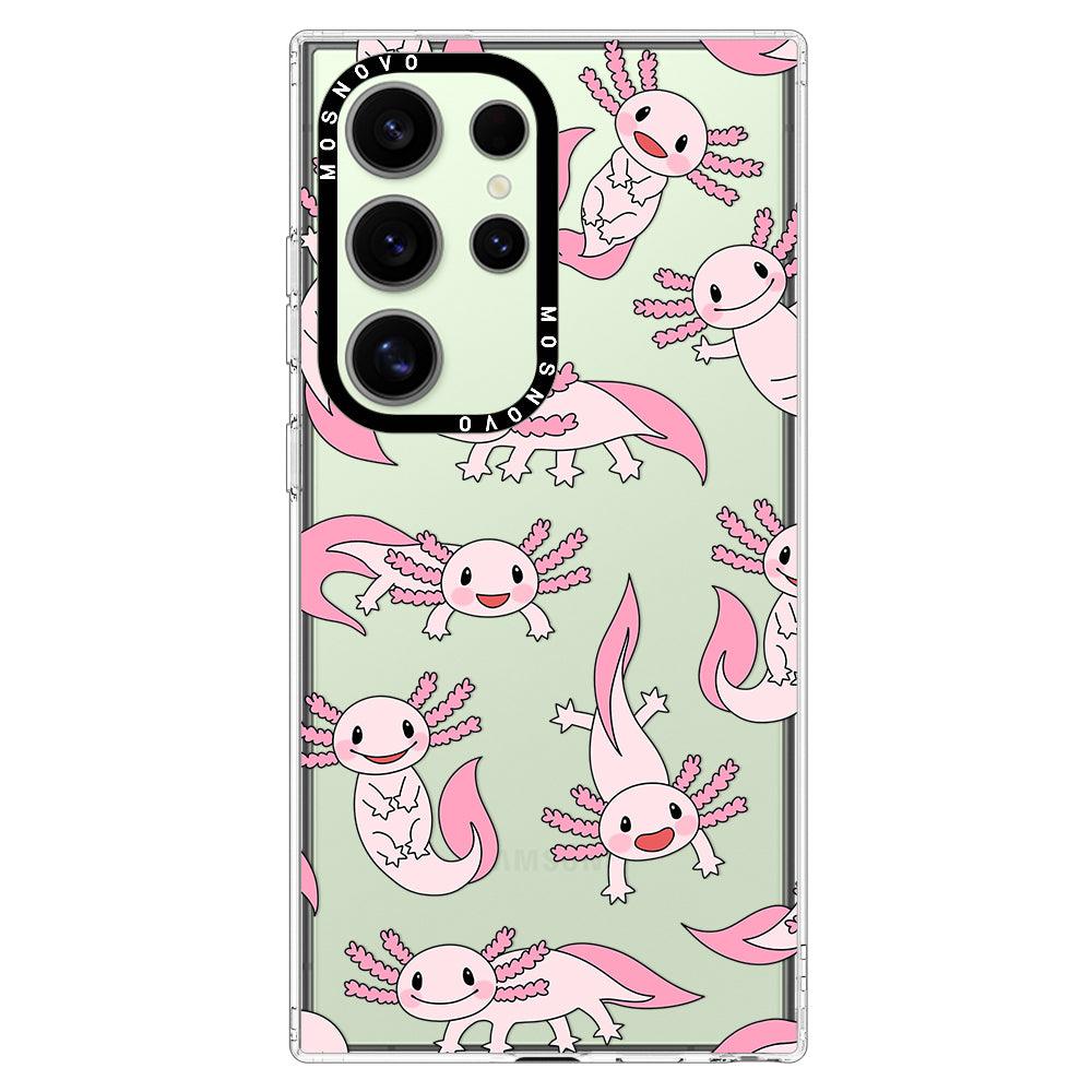 Pink Axolotl Phone Case - Samsung Galaxy S24 Ultra Case