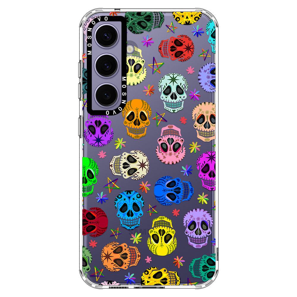 Sugar Skull Phone Case - Samsung Galaxy S24 Plus Case - MOSNOVO