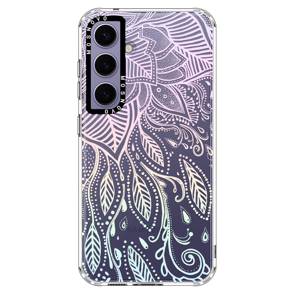 Pastel Rainbow Mandala Phone Case - Samsung Galaxy S24 Case - MOSNOVO