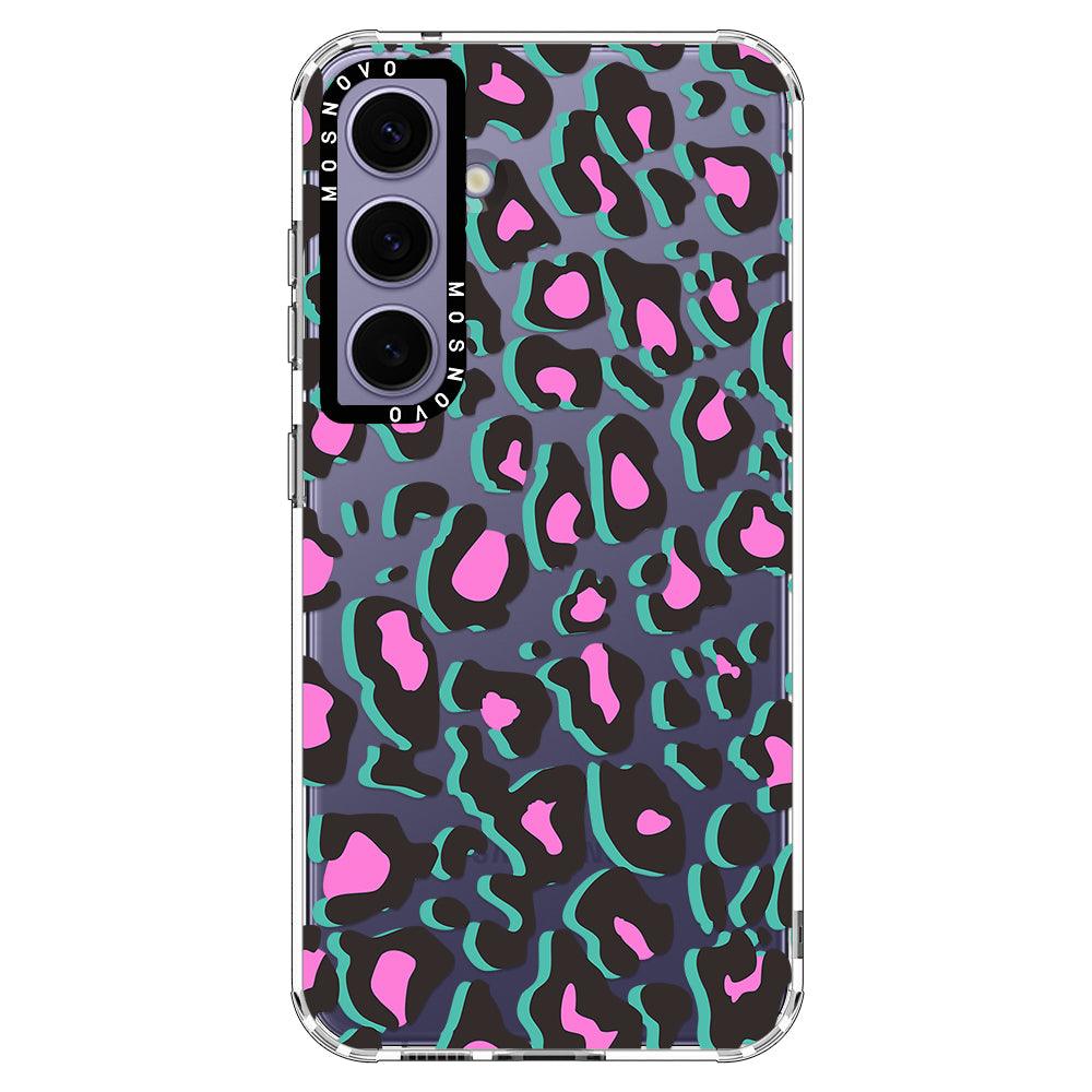 Hot Pink Leopard Print Phone Case - Samsung Galaxy S24 Case - MOSNOVO