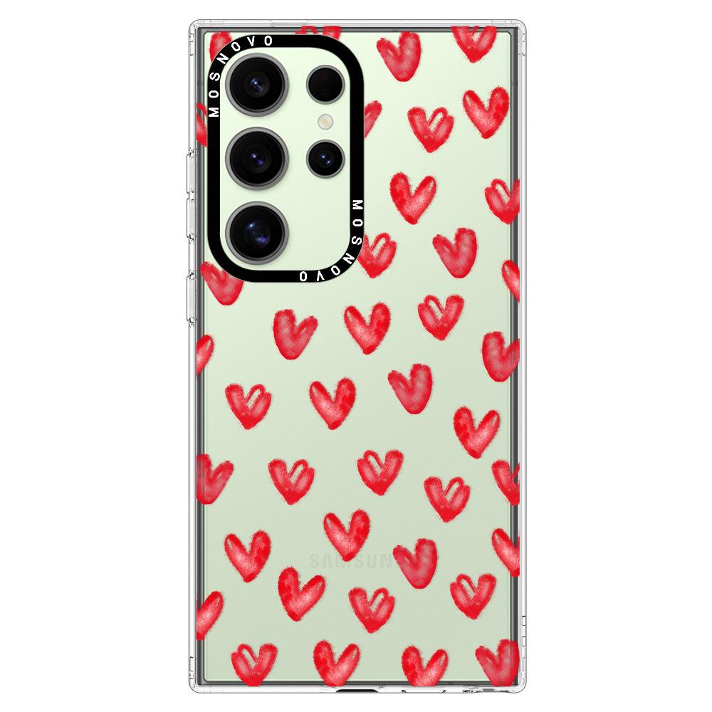 Cute Little Heart Phone Case - Samsung Galaxy S24 Ultra Case - MOSNOVO