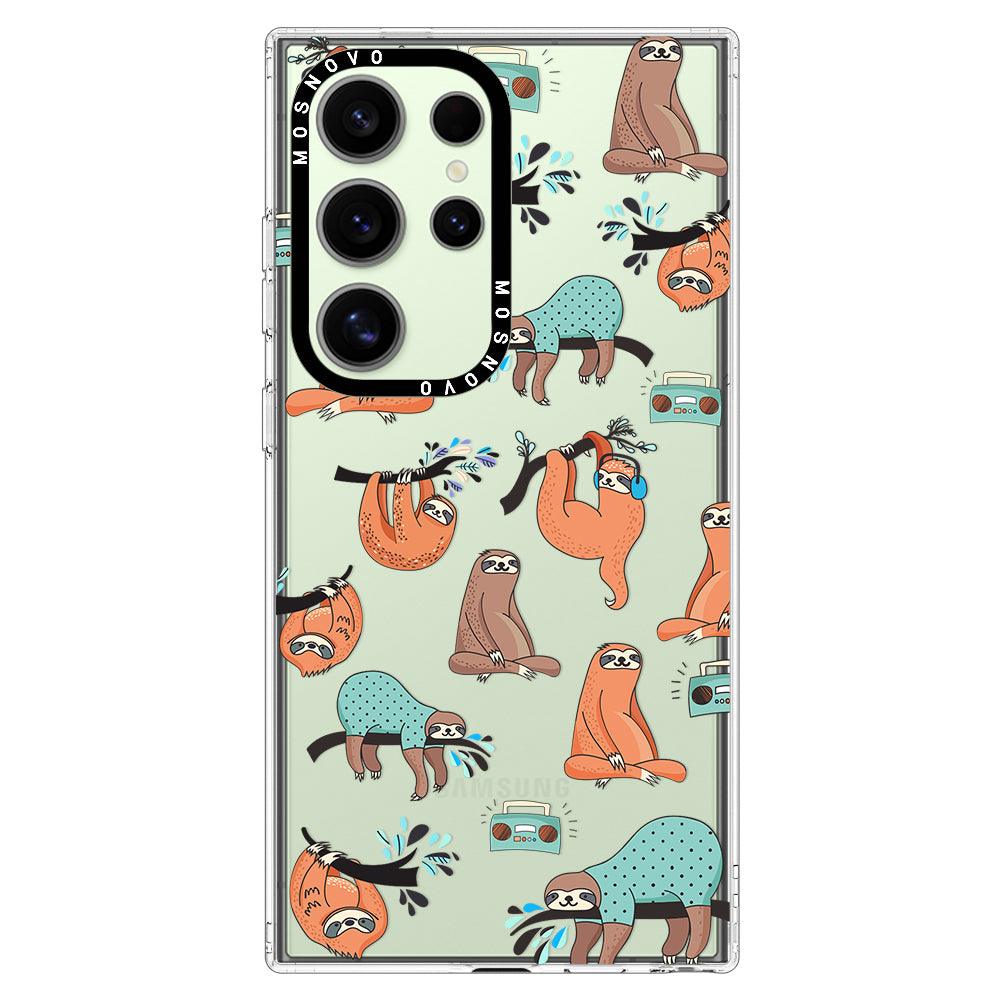 Musical Sloth Phone Case - Samsung Galaxy S24 Ultra Case - MOSNOVO