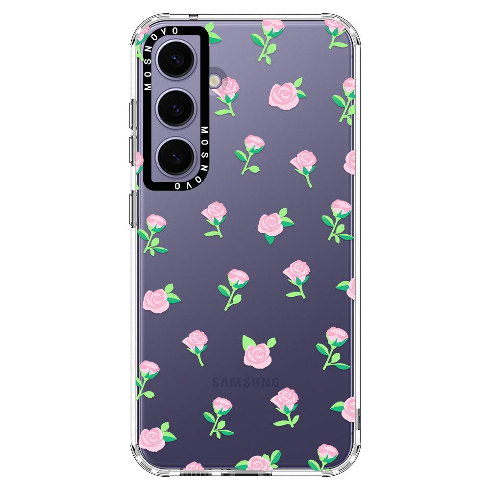 Little Pink Rose Phone Case - Samsung Galaxy S24 Plus Case - MOSNOVO