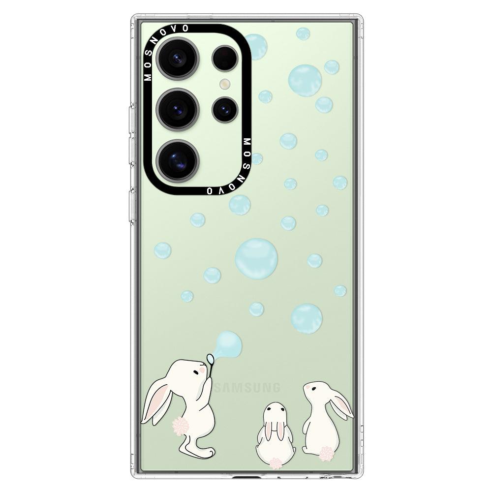 Bunny Blow Bubble Phone Case - Samsung Galaxy S24 Ultra Case - MOSNOVO