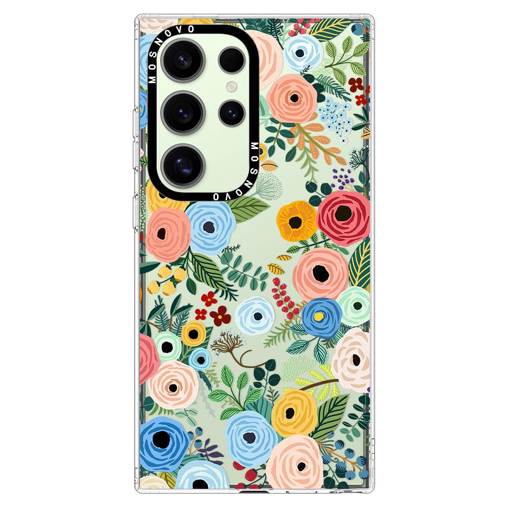 Pastel Floral Garden Phone Case - Samsung Galaxy S24 Ultra Case - MOSNOVO