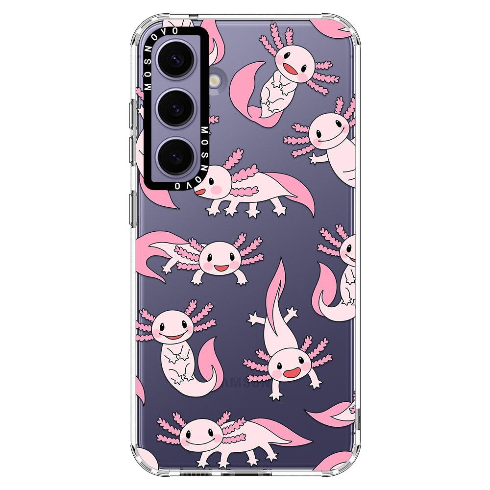 Pink Axolotl Phone Case - Samsung Galaxy S24 Plus Case