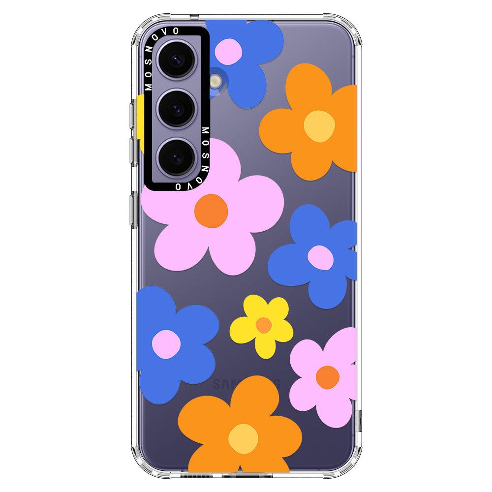 60's Groovy Flower Phone Case - Samsung Galaxy S24 Plus Case