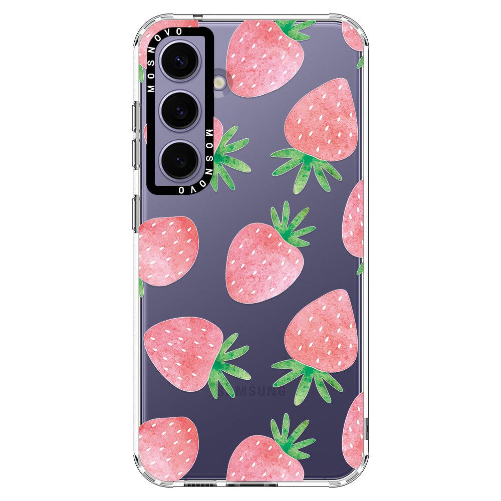 Pastel Strawberry Phone Case - Samsung Galaxy S24 Plus Case - MOSNOVO