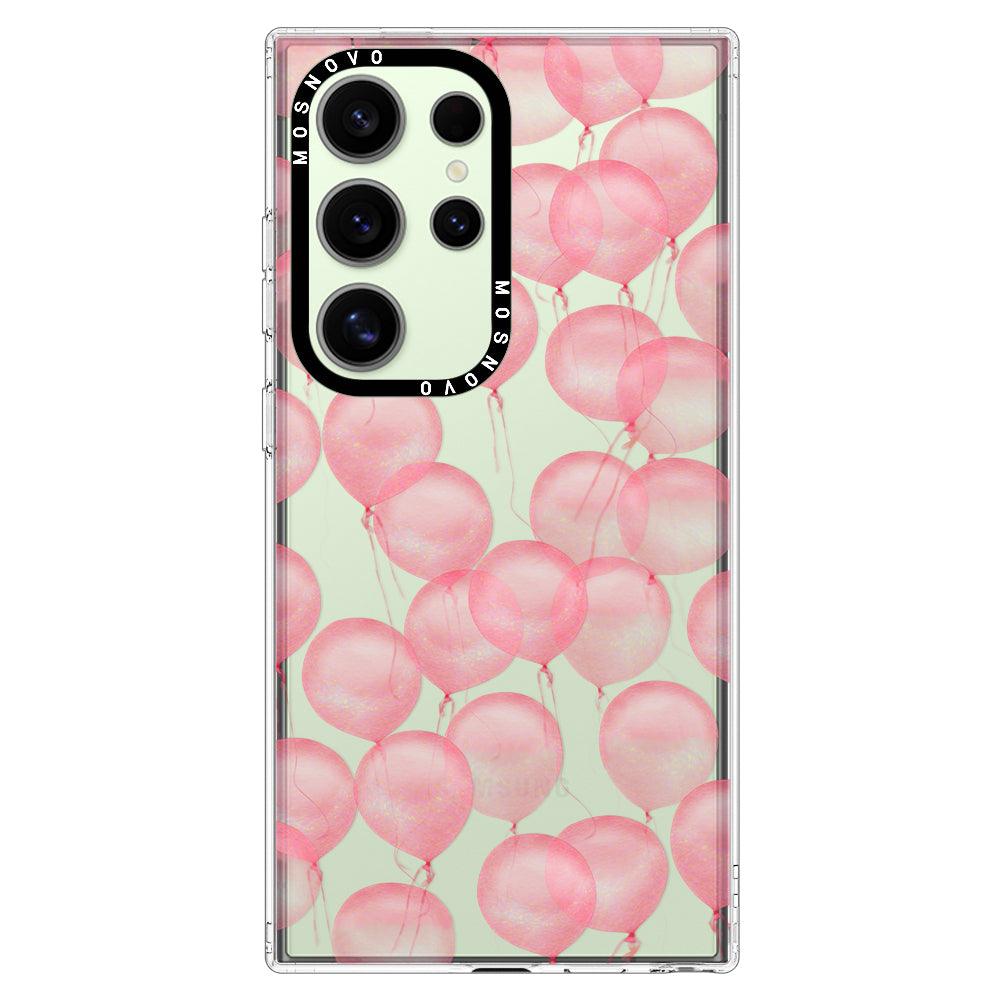 Pink Ballons Phone Case - Samsung Galaxy S24 Ultra Case - MOSNOVO