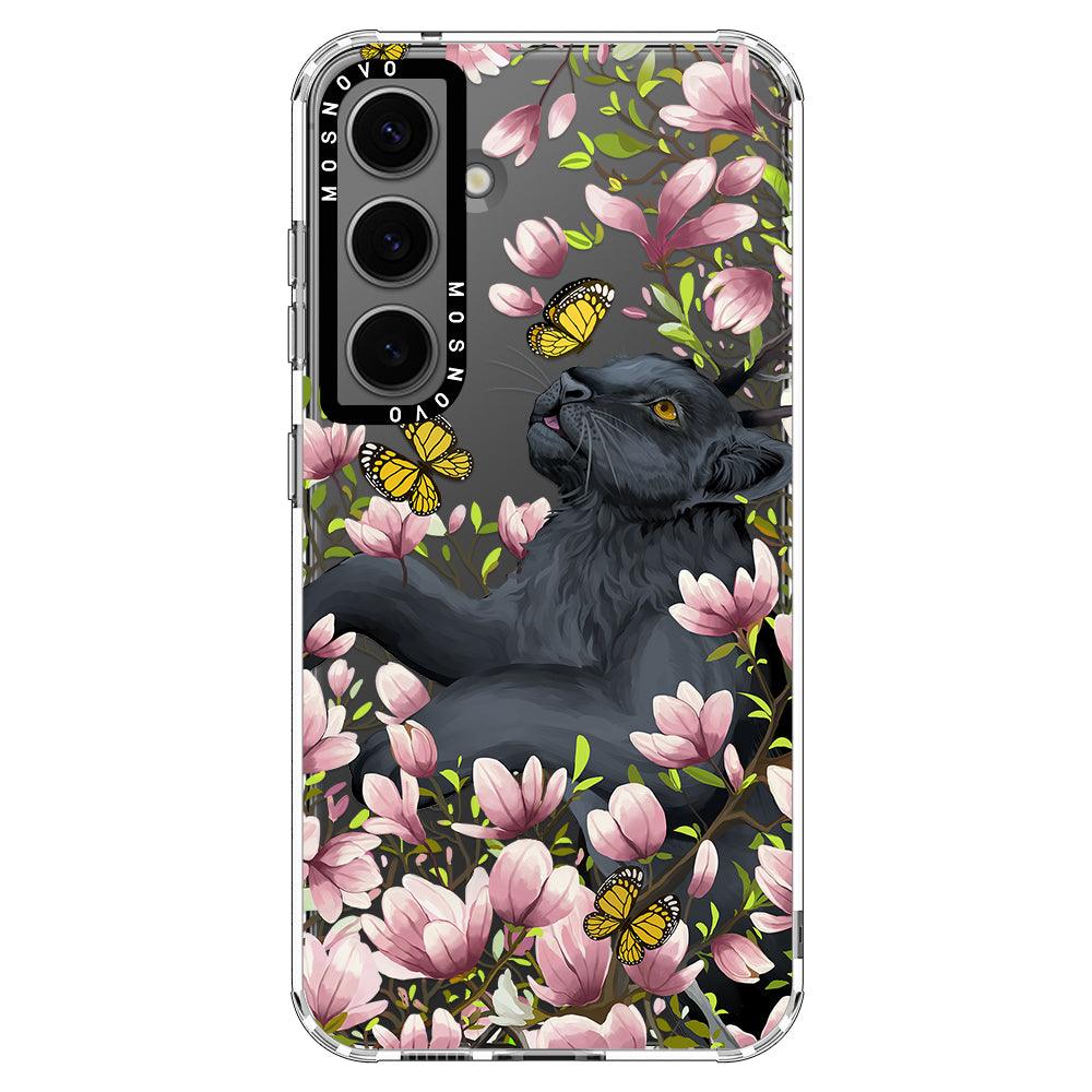 Black Panther Garden Phone Case - Samsung Galaxy S24 Plus Case - MOSNOVO