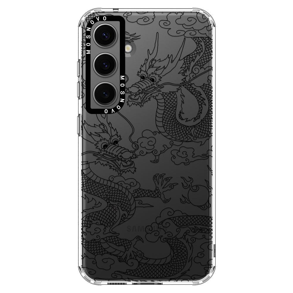 Black Dragon Phone Case - Samsung Galaxy S24 Case - MOSNOVO