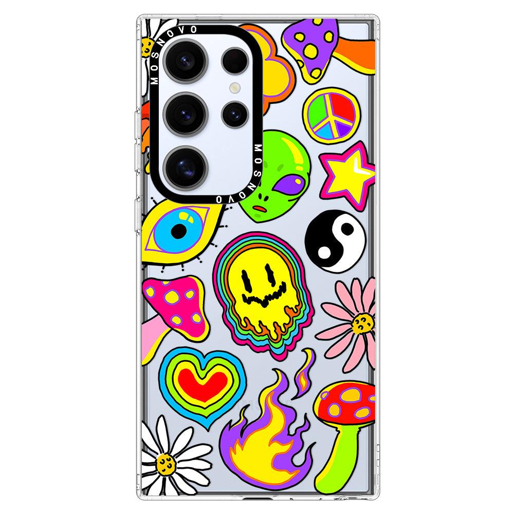 Hippie Sticker Phone Case - Samsung Galaxy S24 Ultra Case - MOSNOVO