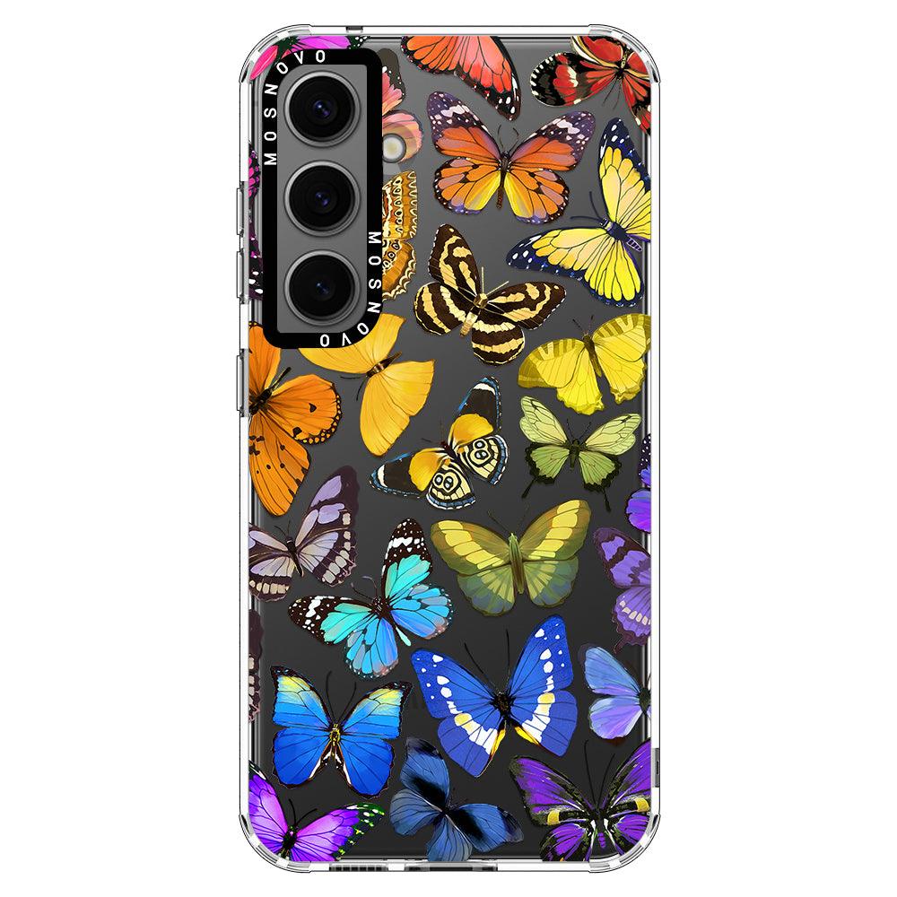 Rainbow Butterfly Phone Case - Samsung Galaxy S24 Case - MOSNOVO