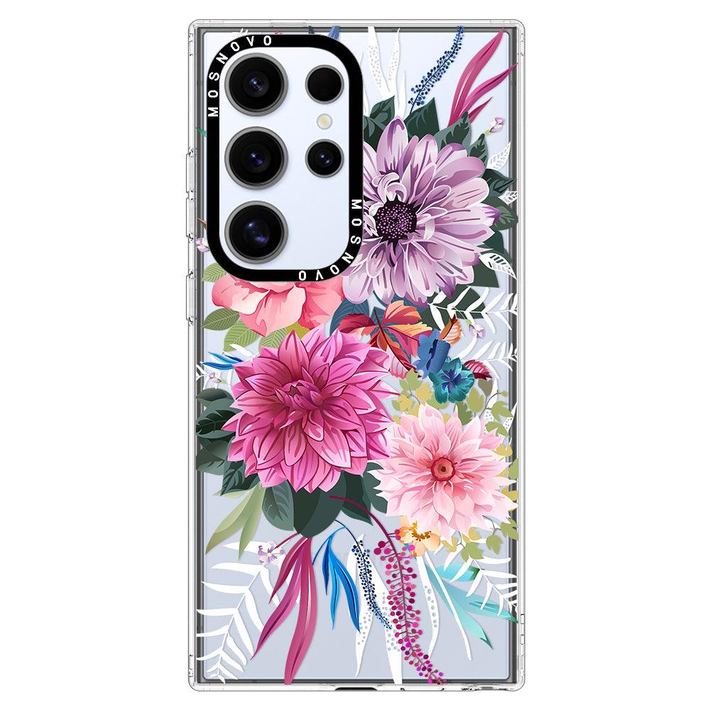 Dahlia Bloom Phone Case - Samsung Galaxy S24 Ultra Case - MOSNOVO