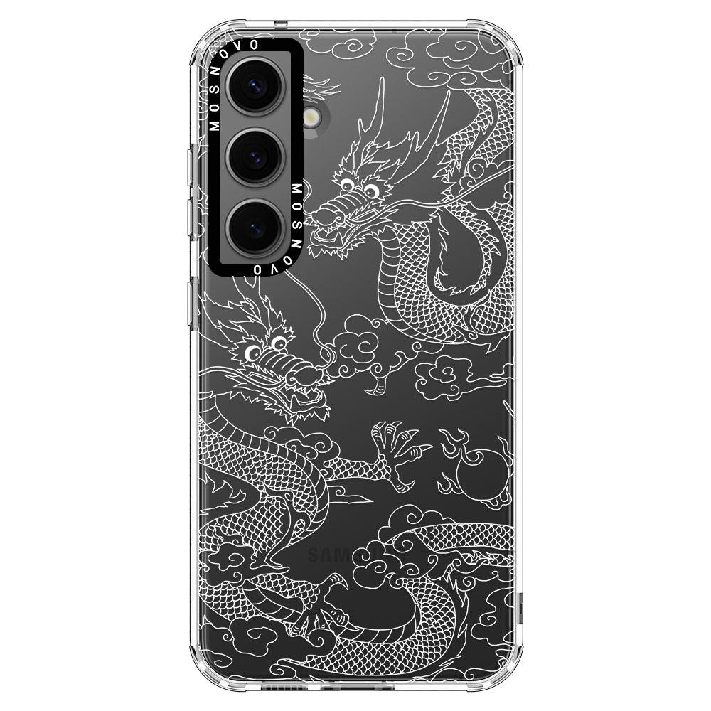 White Dragon Phone Case - Samsung Galaxy S24 Case - MOSNOVO