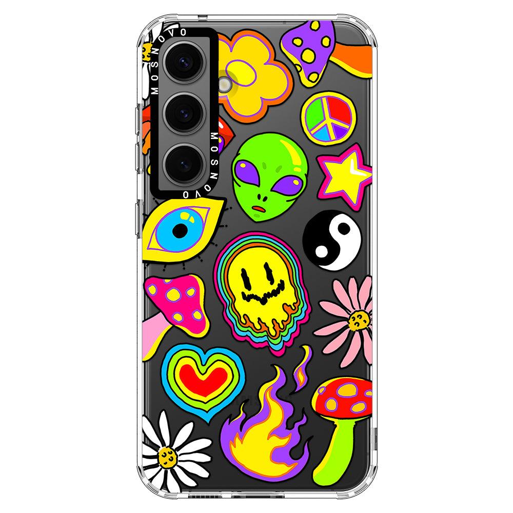 Hippie Sticker Phone Case - Samsung Galaxy S24 Case - MOSNOVO