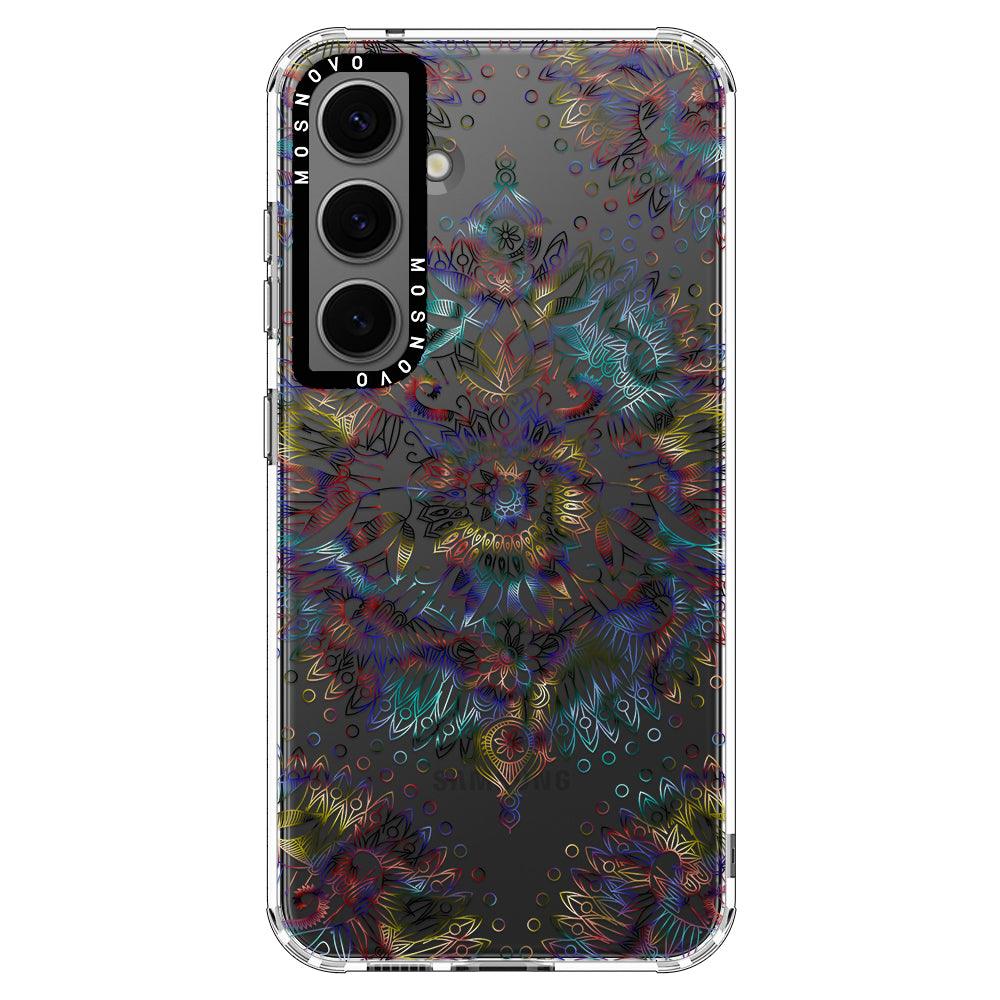 Rainbow Mandala Phone Case - Samsung Galaxy S24 Case - MOSNOVO