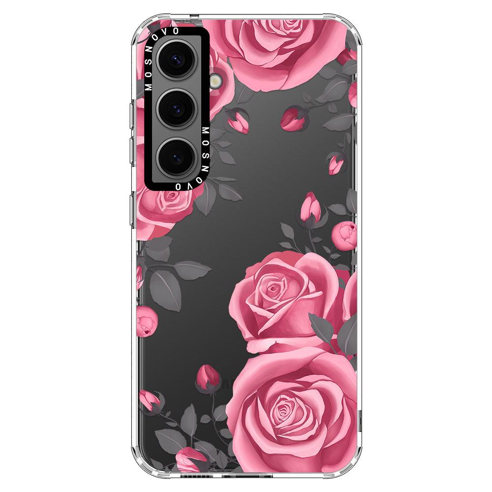 Viva Magenta Flower Phone Case - Samsung Galaxy S24 Plus Case - MOSNOVO