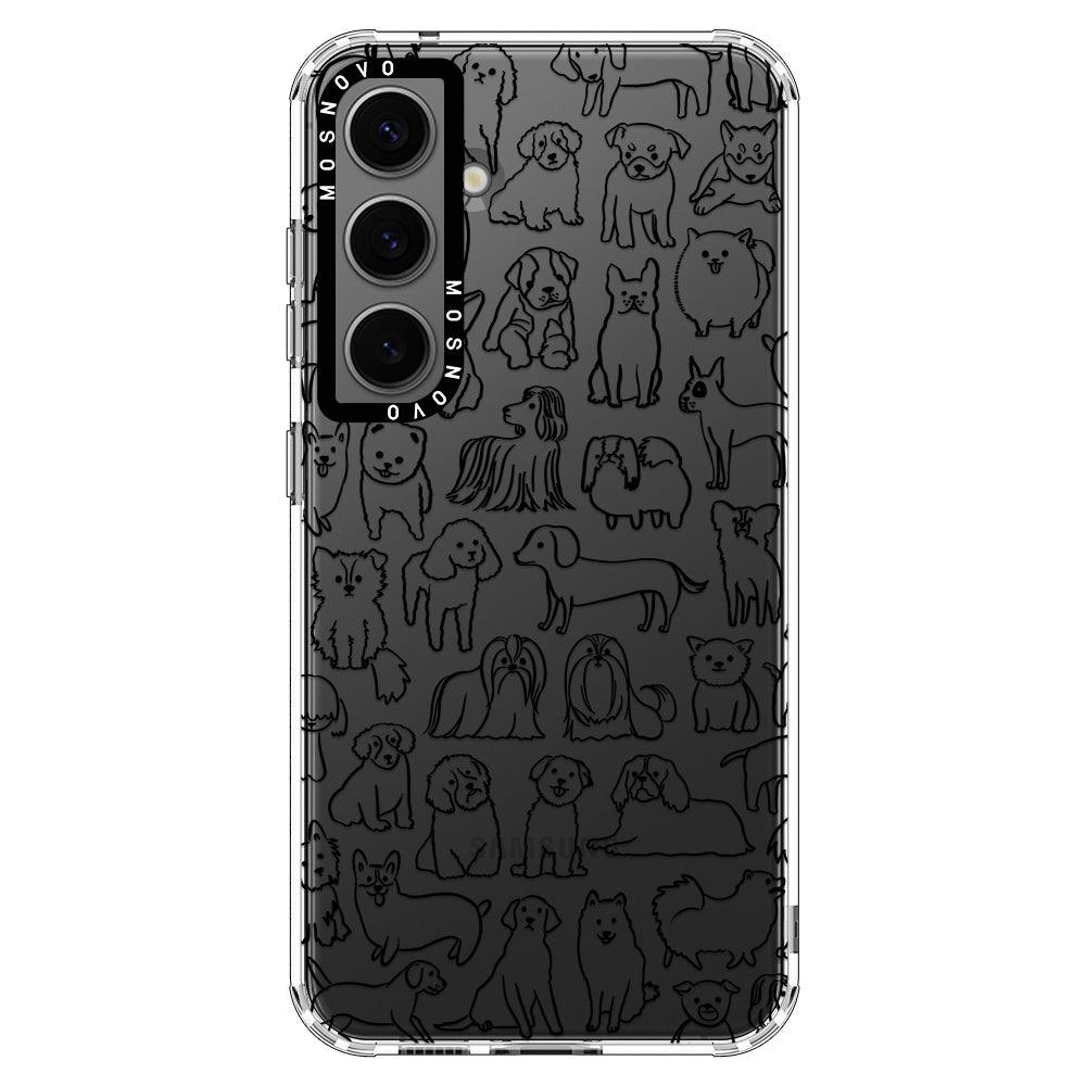 Doodle Dog Phone Case - Samsung Galaxy S24 Case - MOSNOVO