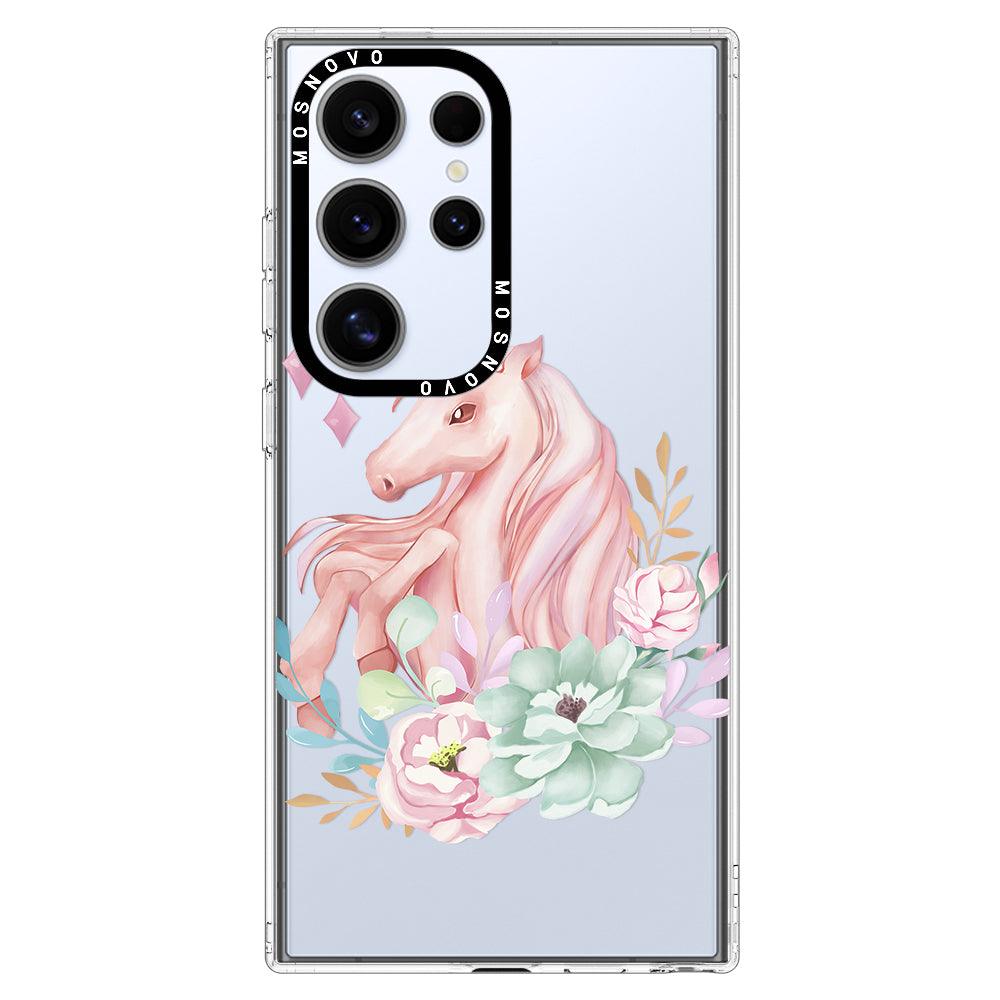 Pastel Flower Unicorn Phone Case - Samsung Galaxy S24 Ultra Case - MOSNOVO