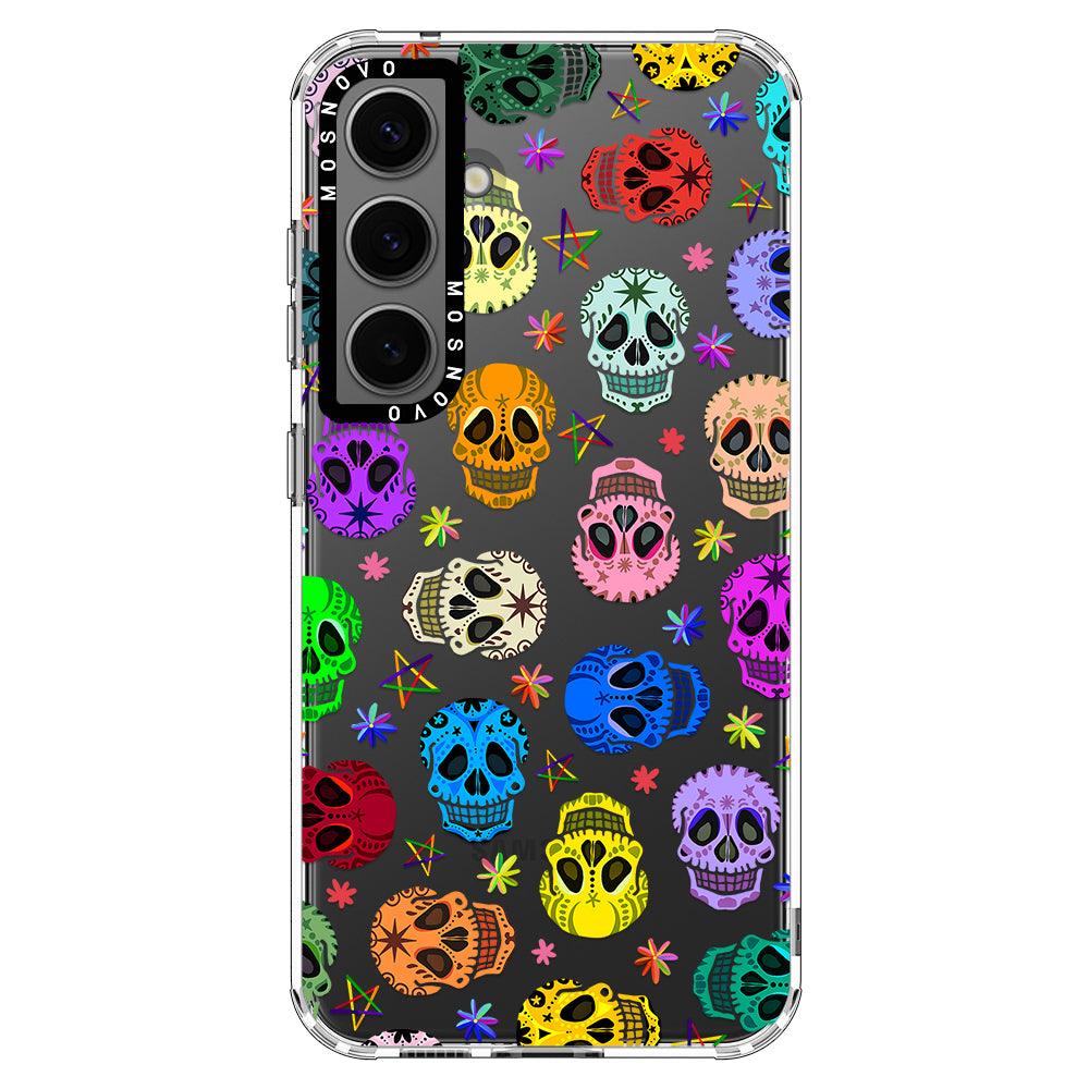 Sugar Skull Phone Case - Samsung Galaxy S24 Plus Case - MOSNOVO